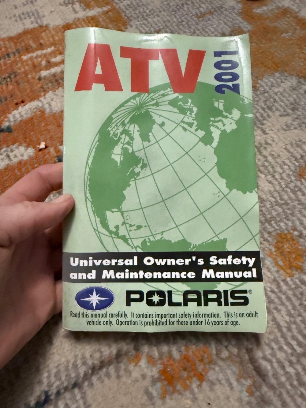 2001 Polaris Universal ATV Owner's Safety and Maintenance Manual part # 9915754